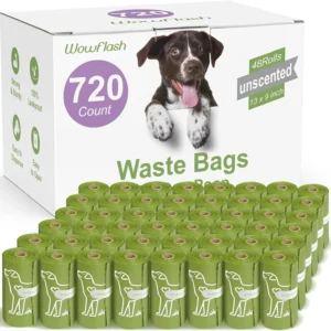 720 Count Unscented 13” x 9”Dog Poop Bags Rolls, Leakproof Strong & Sturdy Waste Bags for Doggie Cat Pet